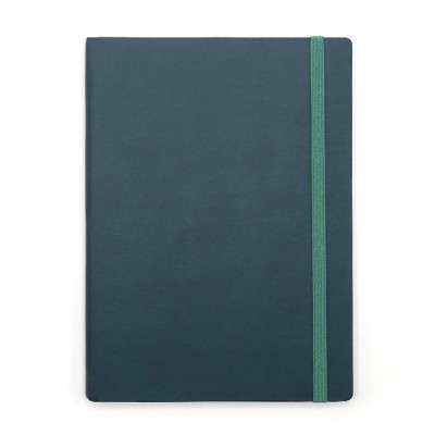 Agenda notes A5 Velvet cu elastic dark emerald foto