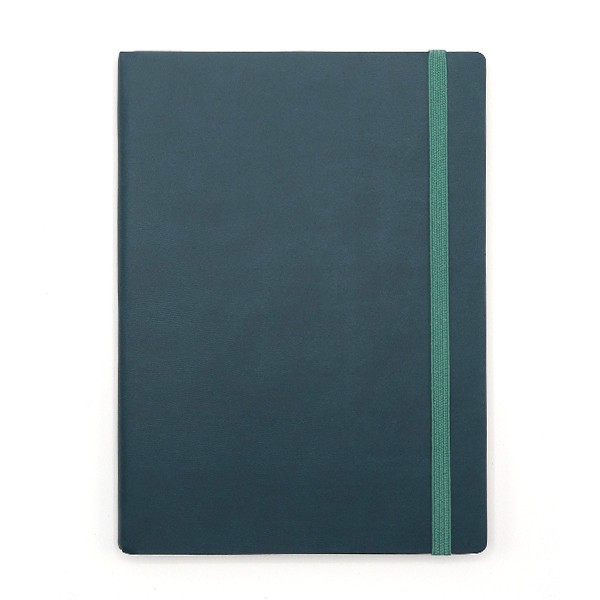 Agenda notes A5 Velvet cu elastic dark emerald