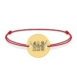 Friends - Bratara personalizata din argint 925 placat cu aur 24K pentru cei mai buni prieteni