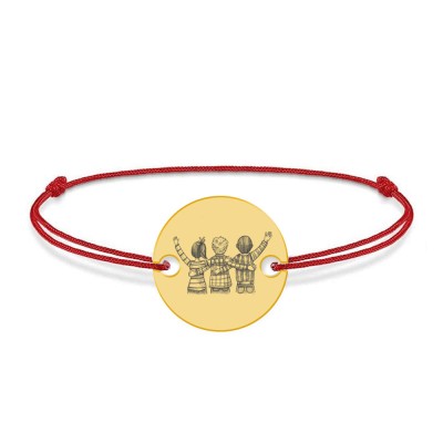 Friends - Bratara personalizata din argint 925 placat cu aur 24K pentru cei mai buni prieteni foto