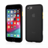 Husa Vetter pentru iPhone SE (2020), 8, 7, Clip-On Hybrid Protection, Shockproof Soft Edge and Rigid Matte Back Cover, Negru