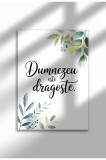 Unframed Religious Canvas Poster in Romanian - Digital Print - Dumnezeu este Dragoste | A4 (21 x 29.7 cm)