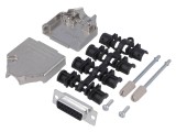 Mufă D-Sub 15 PIN Mamă pentru Lipire pe Cablu - Set Complet