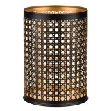 Suport lumanare/flori artificiale din metal, negru/auriu, M1