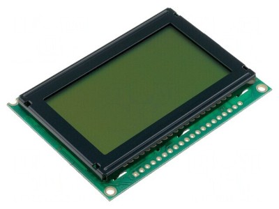 Afișaj LCD Grafic 128x64 Galben-Verde LED foto