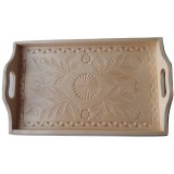 Tava sculptata manual decorativa decor casa tava de servire pentru farfurie mancare tava din lemn rustic