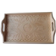 Tava sculptata manual decorativa decor casa tava de servire pentru farfurie mancare tava din lemn rustic