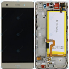 Huawei P8 Lite (ALE-L21) Capac frontal al modulului de afișare + LCD + digitizer + baterie aurie 02350KGP