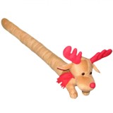 Protecție Ușă Anti Curent, Model Cerb Crăciun, Material Poliester, Culoare Maro, Dimensiuni 60x10cm