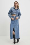 Answear Lab fustă din denim maxi, dreaptă