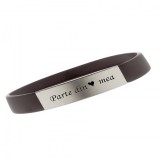 Bratara neagra cu placuta gravata parte din inima mea I2