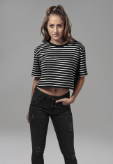 Ladies Short Striped Oversized Tee foto