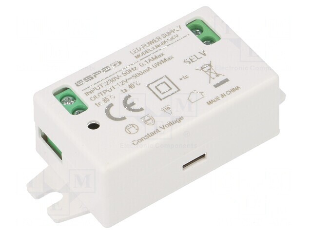 Alimentator LED 6W 12VDC 500mA 220-240VAC