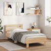VidaXL Cadru de pat cu tăblie, stejar sonoma, 90x200 cm lemn prelucrat