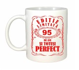 Cana alba personalizata, Editie Limitata 95 ani, INOVATIX&reg;. 330ml, Oem