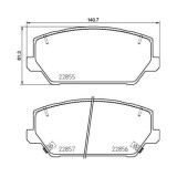 Placute frana Hyundai I30 (Pde Pd Pden) 11.16-, I30 Fastback (Pde Pden) 06.17-, Kona (Os Ose Osi) 06.17-04.23; Kia Optima (Jf) 09.15-, Optima Sportsw, BREMBO