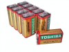 Set 10 Baterii 9V, 6F22, Zinc, Toshiba