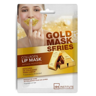 Masca pentru buze cu efect de stralucire si anti-imbatranire Gold collagen IDC Institute 3421 foto