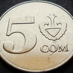 Moneda 5 SOM - REPUBLICA KYRGYZSTAN, anul 2008 * cod 3298