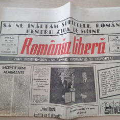 romania libera 11 ianuarie 1990-interviu silviu brucan,articole revolutie