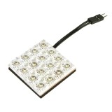 Panou cu 16 Hyper-Led 35x35mm - 12V - Rosu Garage AutoRide