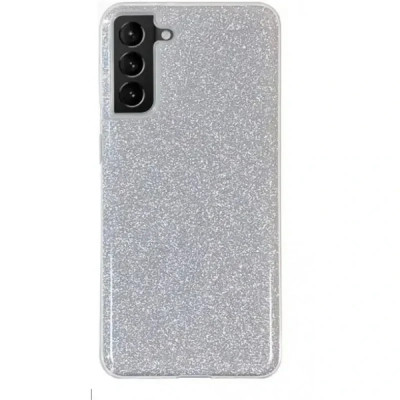 Husa Cover Fashion Glitter pentru Samsung Galaxy S21 Ultra Argintiu foto