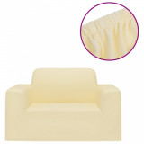 Cumpara ieftin Husa elastica pentru canapea poliester jersey crem