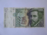 Spania 1000 Pesetas 1992,bancnota din imagini
