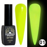 Oja semipermanenta Luminous, Global Fashion, fosforecenta, 8 ml, 01