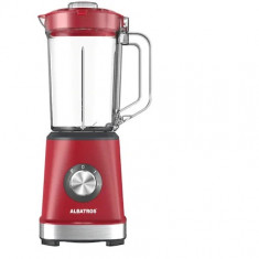 Blender Albatros BM704, Putere 700W, 2 Viteze, Functie Pulse, Lama din inox, Rosu