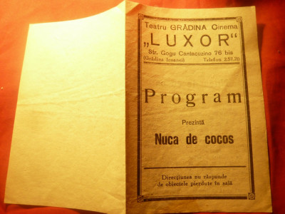 Program Cinema Luxor -Gradina Icoanei - Film Nuca de Cocos foto