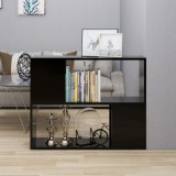 Comoda TV vidaXL Neagra 80x24x63 cm PAL Dulap modern living