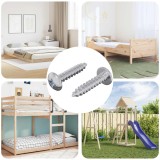 vidaXL Șuruburi din Lemn 2 pcs Argintiu M4 x 20 mm Oțel 864523