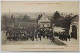 PIVINITELE POMMERY IN REIMS , FRANTA , SOSIREA MUNCITORILOR , CARTE POSTALA ILUSTRATA , INCEPUTUL SEC . XX