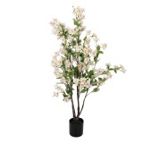 Cumpara ieftin Copac artificial flori albe 20x25x105 cm