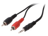 Cablu Audio Jack 3.5mm la RCA 10m Negru