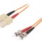 Patch Cord Fibră Optică OM1 SC/UPC-ST/UPC 2m Portocaliu