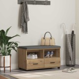 vidaXL Bancă pentru hol cu pernă Stejar Artizanal 80 x 38 x 46 cm 891463