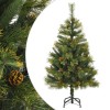 VidaXL Brad de Crăciun artificial cu conuri și balamale, 120 cm
