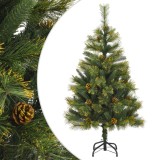 VidaXL Brad de Crăciun artificial cu conuri și balamale, 120 cm