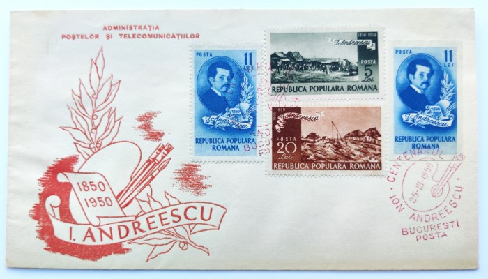 ROMANIA 1950 - Centenarul nasterii lui Ion Andreescu - LP 262 - FDC