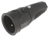 Conector alimentare AC mamă 250V 16A pe cablu