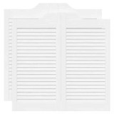 Cumpara ieftin Usi batante cu jaluzele, 2 perechi, alb, 80x80 cm