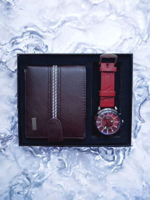 Set bărbătesc elegant ceas și portofel foto