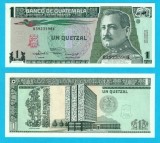 Guatemala (p#73) 1 Quetzal 1992 UNC 'Generalul Orellana' serie: B3923596K; (ROG CITITI DETALIILE!)