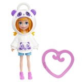 Papusa cu hanorac animalut, Polly Pocket, HKW00