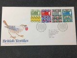 Anglia 1982 - Modele textile, serie pe FDC
