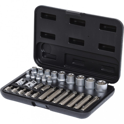 Ks Tools Set Chei Tubulare Torx Si Biti 30 Piese 911.4301-1 foto