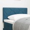 vidaXL Tăblie cap Pe perete Geometric Albastru &icirc;nchis 80 cm Catifea 42007213