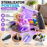 Cumpara ieftin Sterilizator Portabil UVC 2W, Pliabil, Alimentare Baterii AAA, Lumina Ultravioleta, Model HH-1109